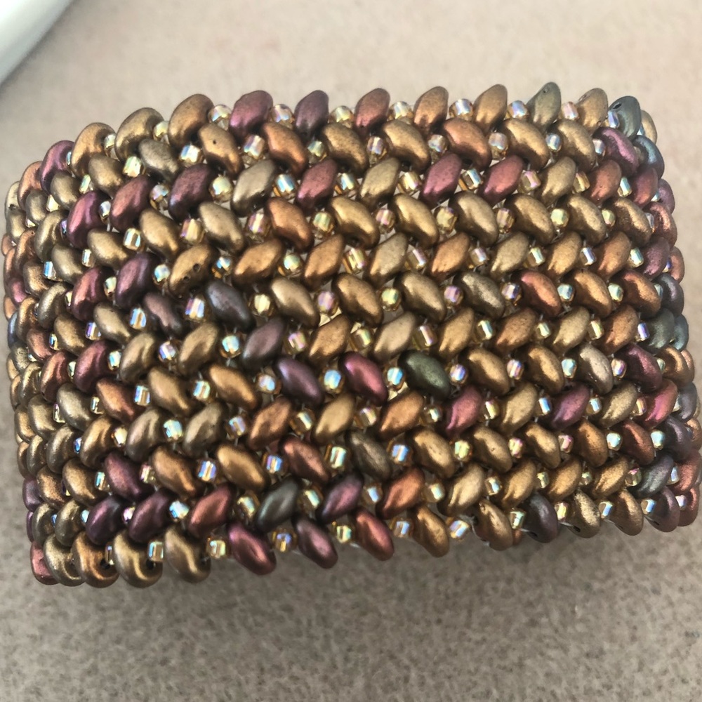 Handmade Beaded Bracelet Cuff